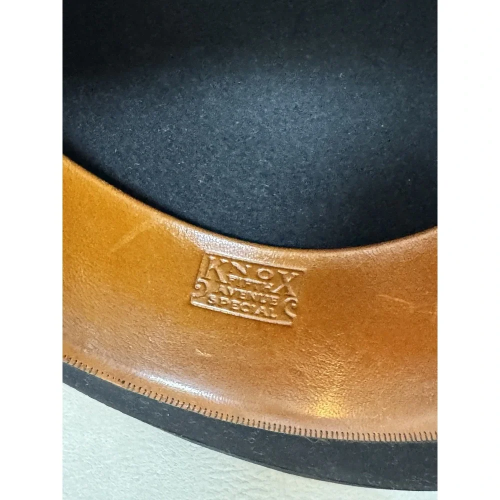 Knox New York Vintage Fur Felt Black Bowler Derby Hat 7 Extra Quality